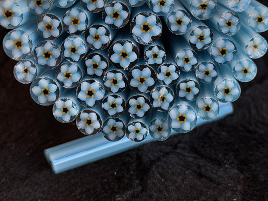 Baby Blues, 1oz, COE 96 Murrini Millefiori