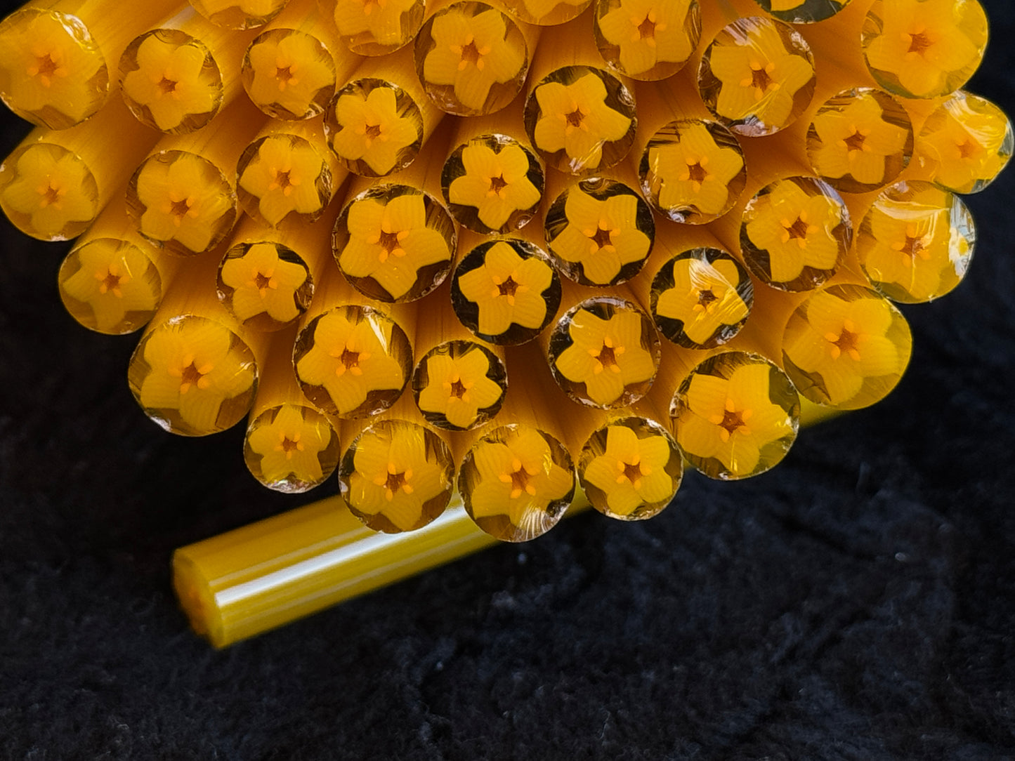 Daffodil Blossoms, 1.5oz, COE 96 Murrini Millefiori