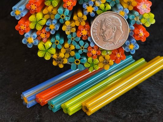 Wildflower Mix, 1.5+oz, COE 96 Murrini Millefiori