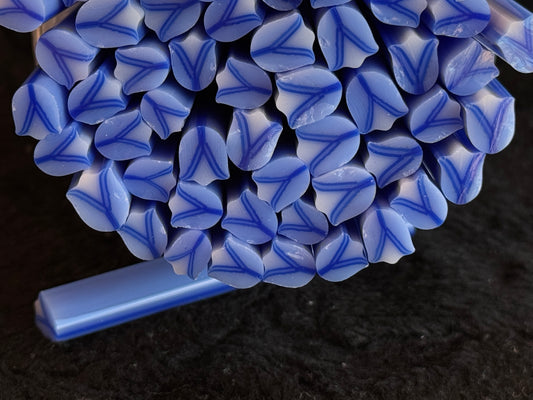 Hydrangea Blue Tulip (Sizes vary), 1oz, COE 96 Murrini Millefiori