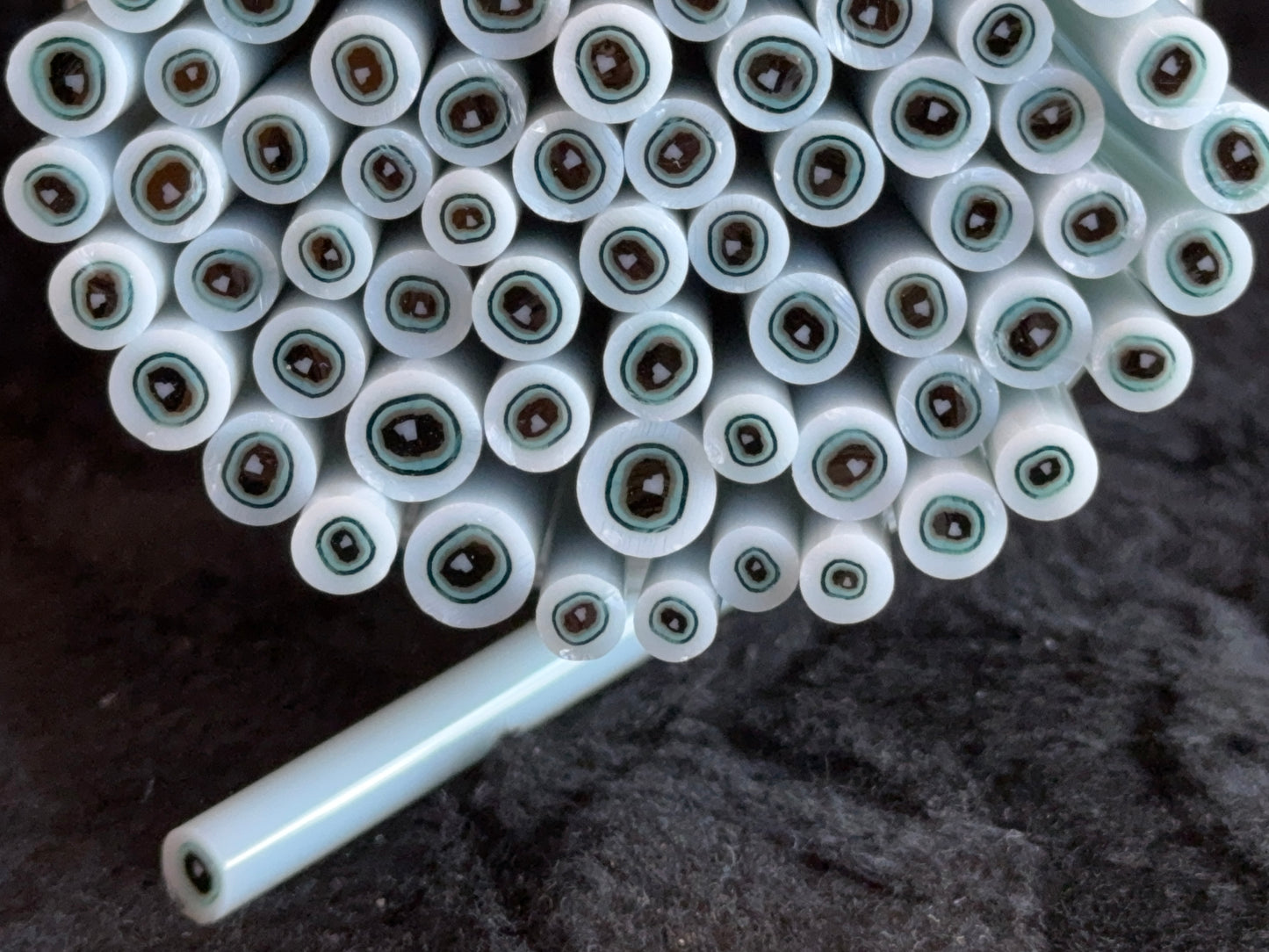 Hazel Critter Eyes (sizes vary), 1oz, COE 96 Murrini Millefiori