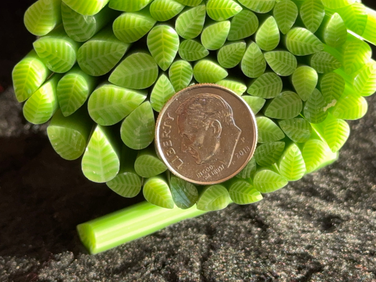 Dogwood Leaves, 1oz, COE 96 Murrini Millefiori