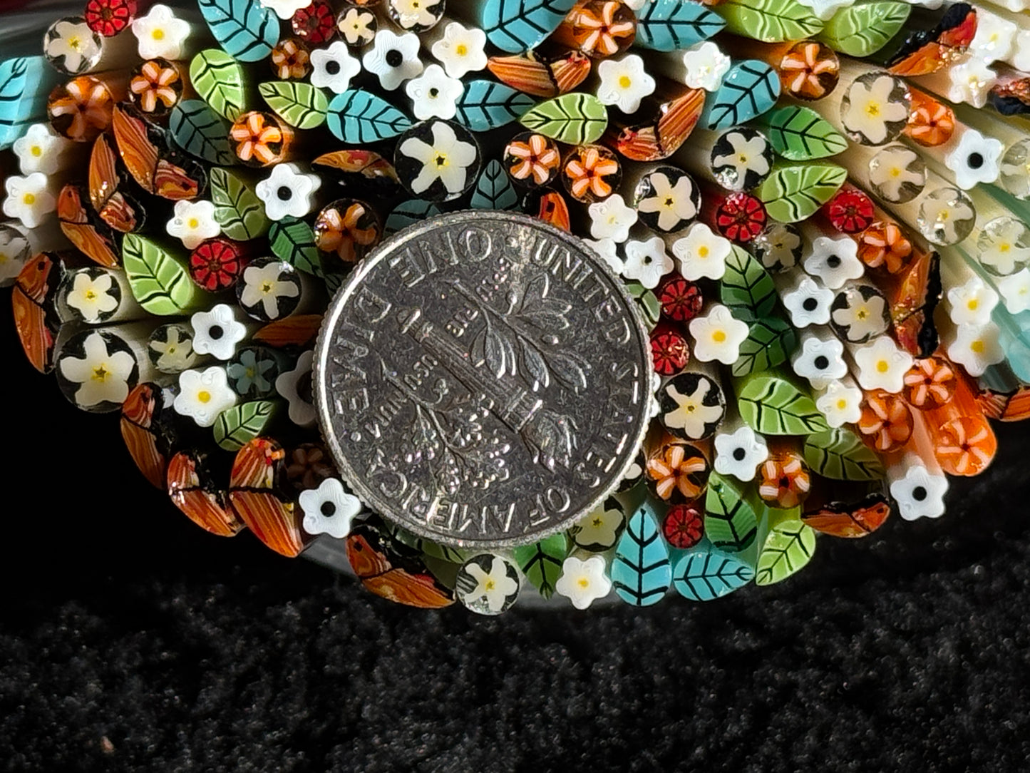 SECONDS TINIES, 2+oz, COE 96 Murrini Millefiori