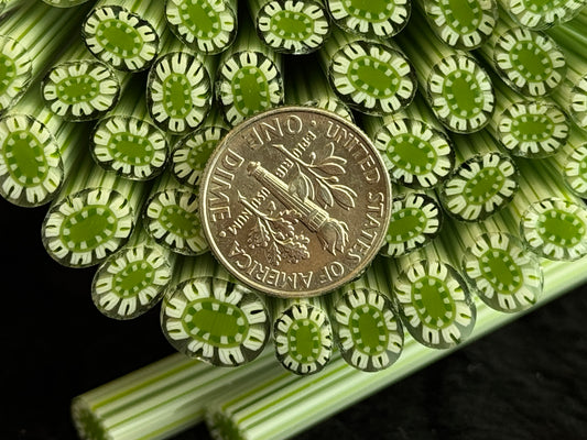 Oval Spider Mums, 1oz, COE 96 Murrini Millefiori