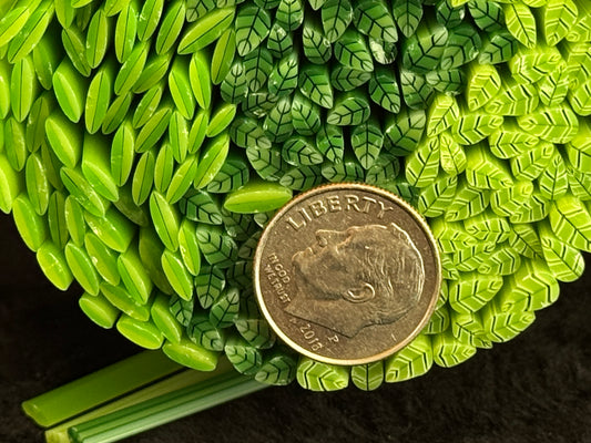 TINIES • Green Leaf Trio, 1oz, COE 96 Murrini Millefiori