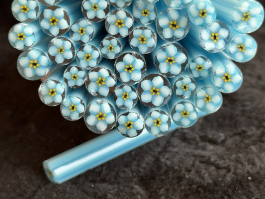 Baby Blues, 1oz, COE 96 Murrini Millefiori