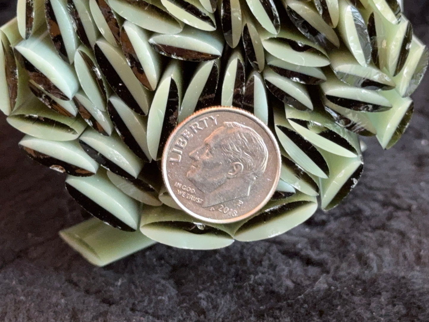 Opal/Transparent Slender Celadon Leaves, 1oz, COE 96 Murrini Millefiori