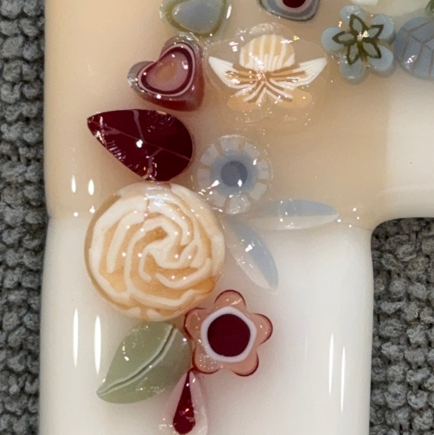 Ruby Ripples (sizes are mixed), 1oz, COE 96 Murrini Millefiori