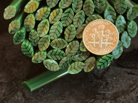 Dark Green Leaves, 1oz, COE 96 Murrini Millefiori