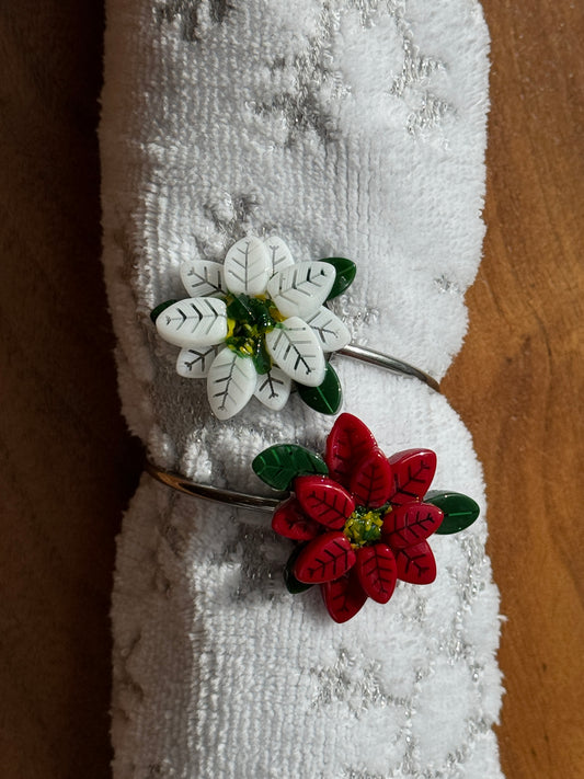White Poinsettia Kits with Frit Mix 1.75oz, COE 96 Murrini Millefiori