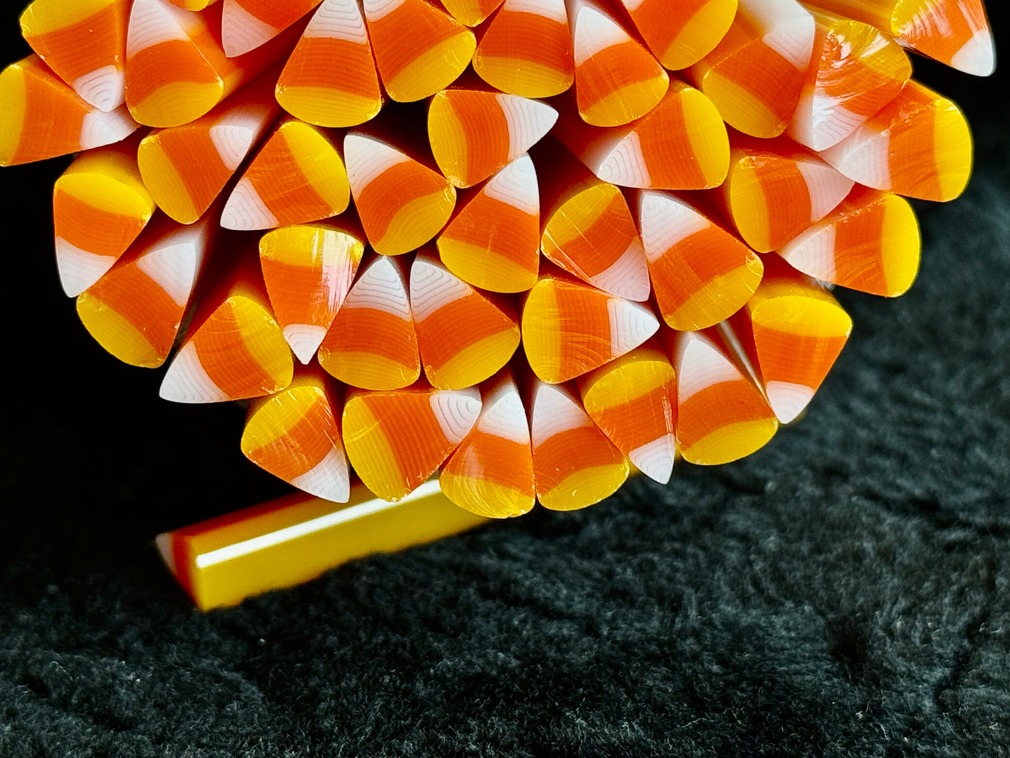 Candy Corn, 1oz., COE 96 Murrini Millefiori