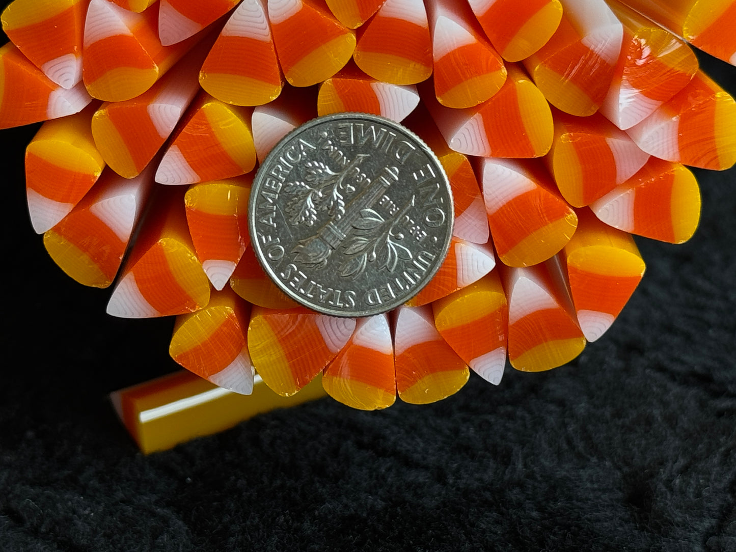 Candy Corn, 1oz., COE 96 Murrini Millefiori
