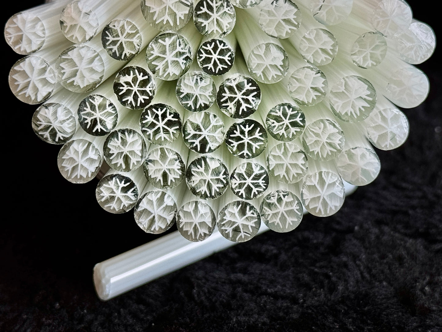 The Simple Snowflake, 1oz, COE 96 Murrini Millefiori
