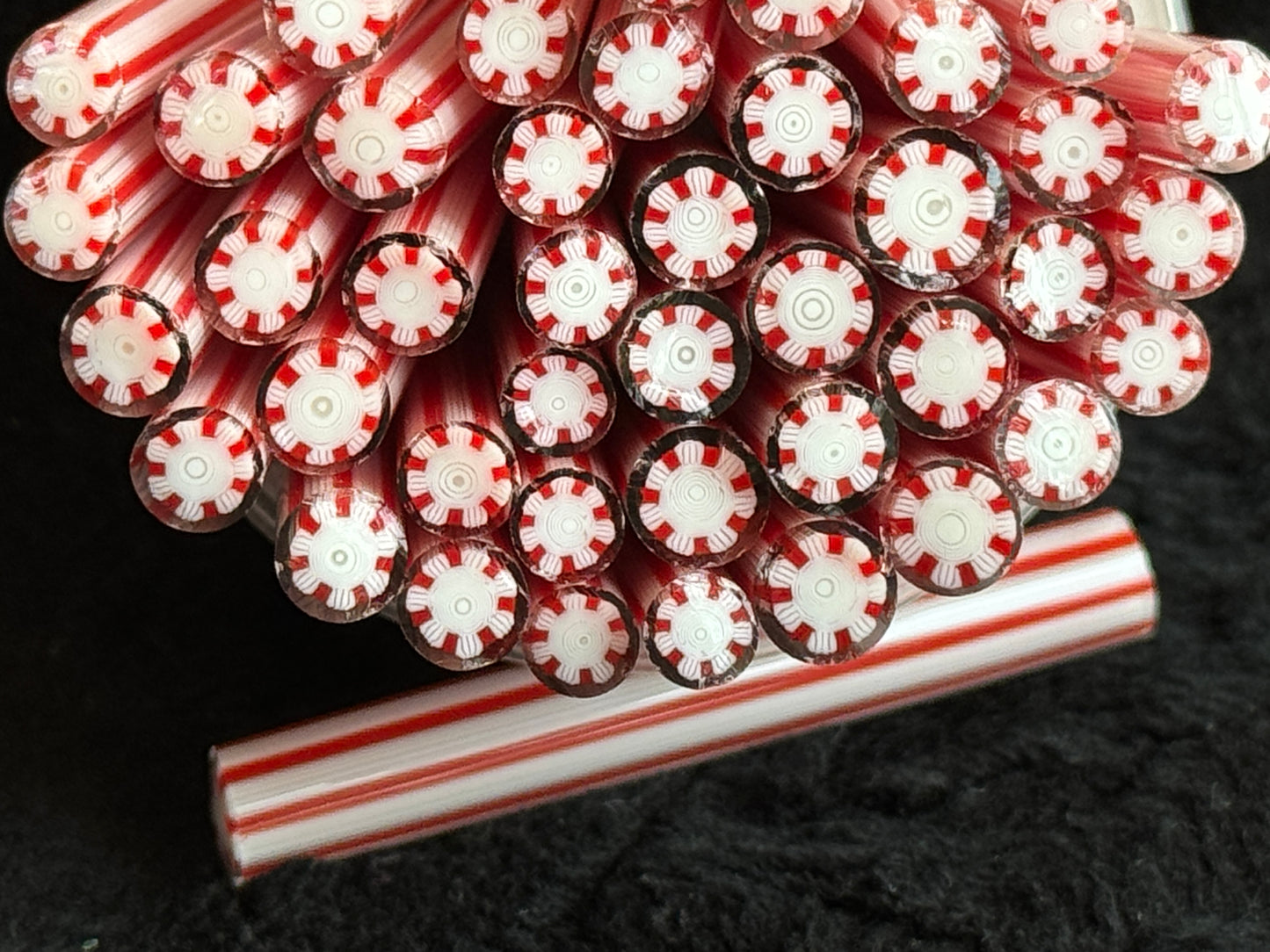 Peppermints, 1oz, COE 96 Murrini Millefiori