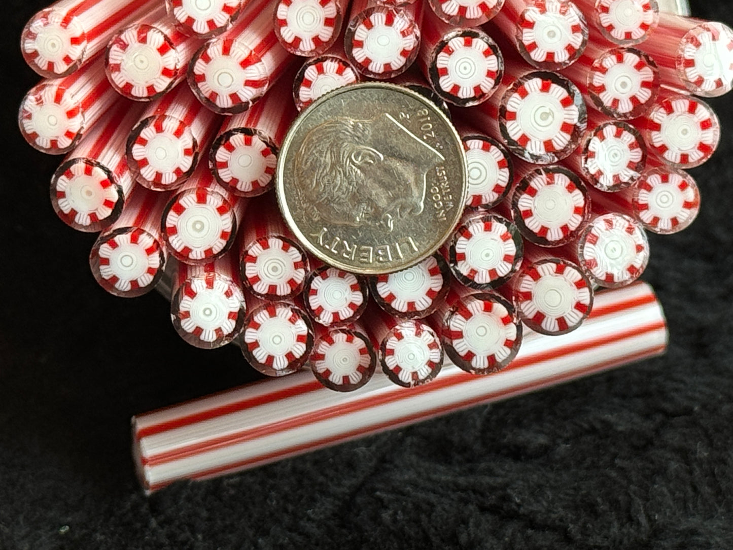 Peppermints, 1oz, COE 96 Murrini Millefiori