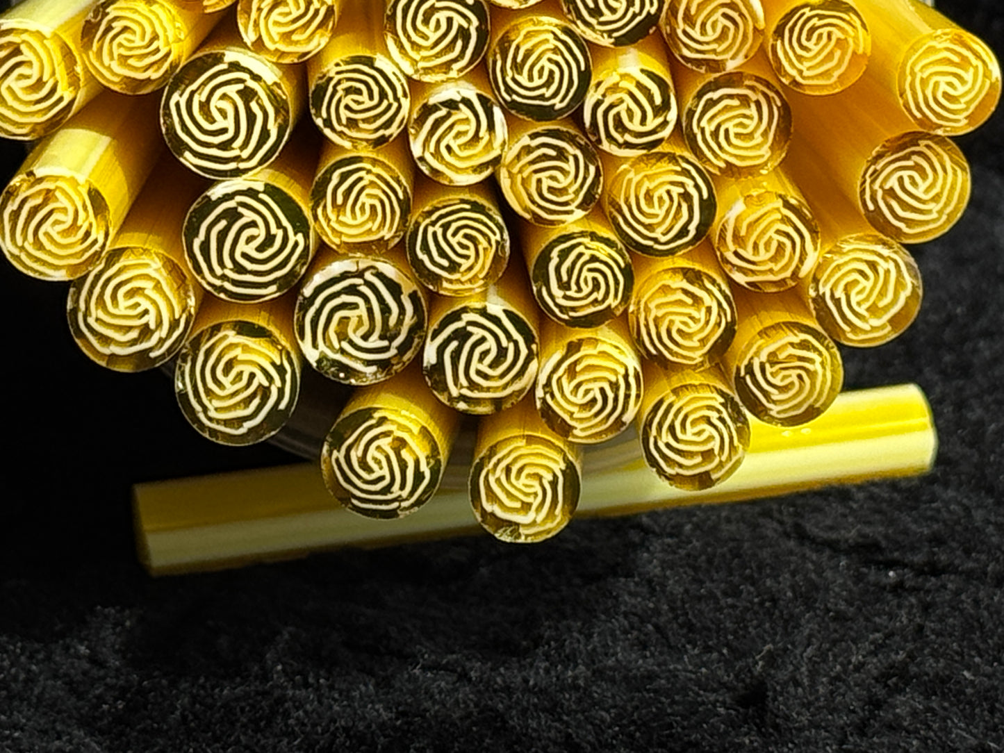 Yellow Roses, 1.10+oz, COE 96 Murrini Millefiori