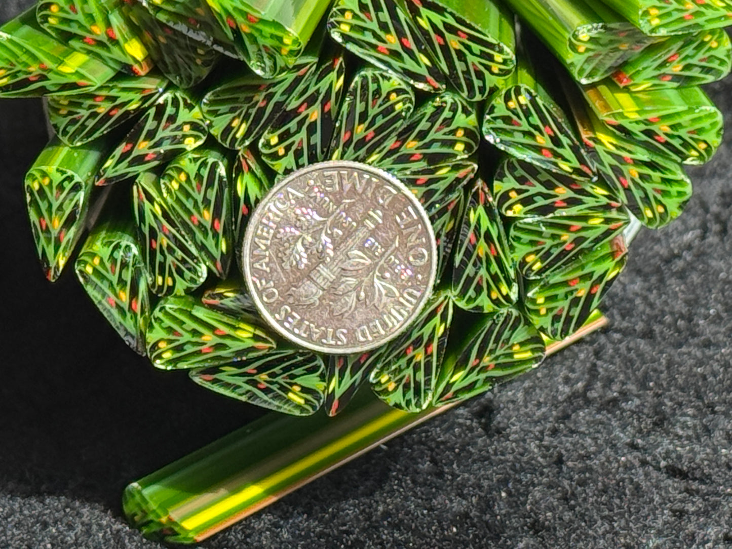 Artsy Transparent Trees, 1.2 oz, COE 96 Murrini Millefiori