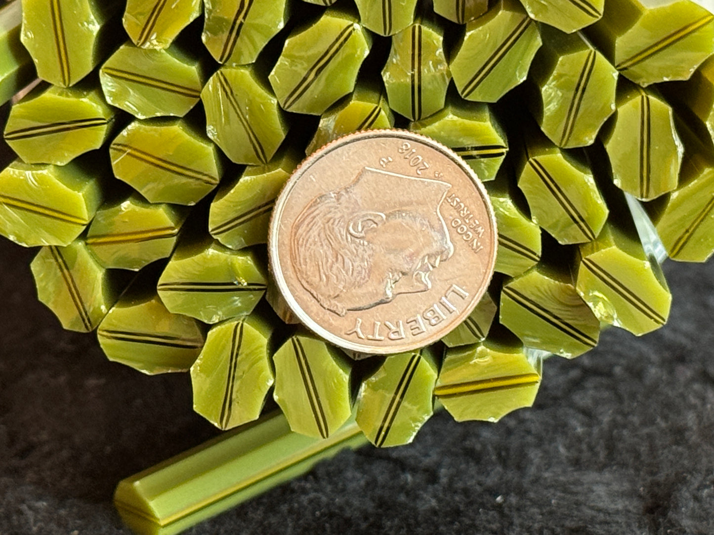 Holly Leaves, 1oz, COE 96 Murrini Millefiori