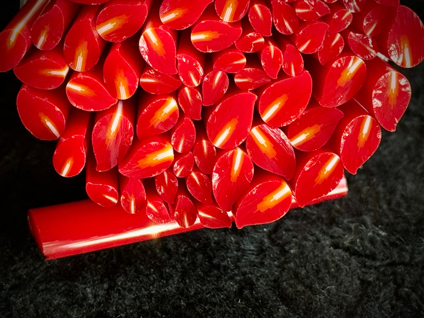Multi-size Flames, 1oz, COE 96 Murrini Millefiori