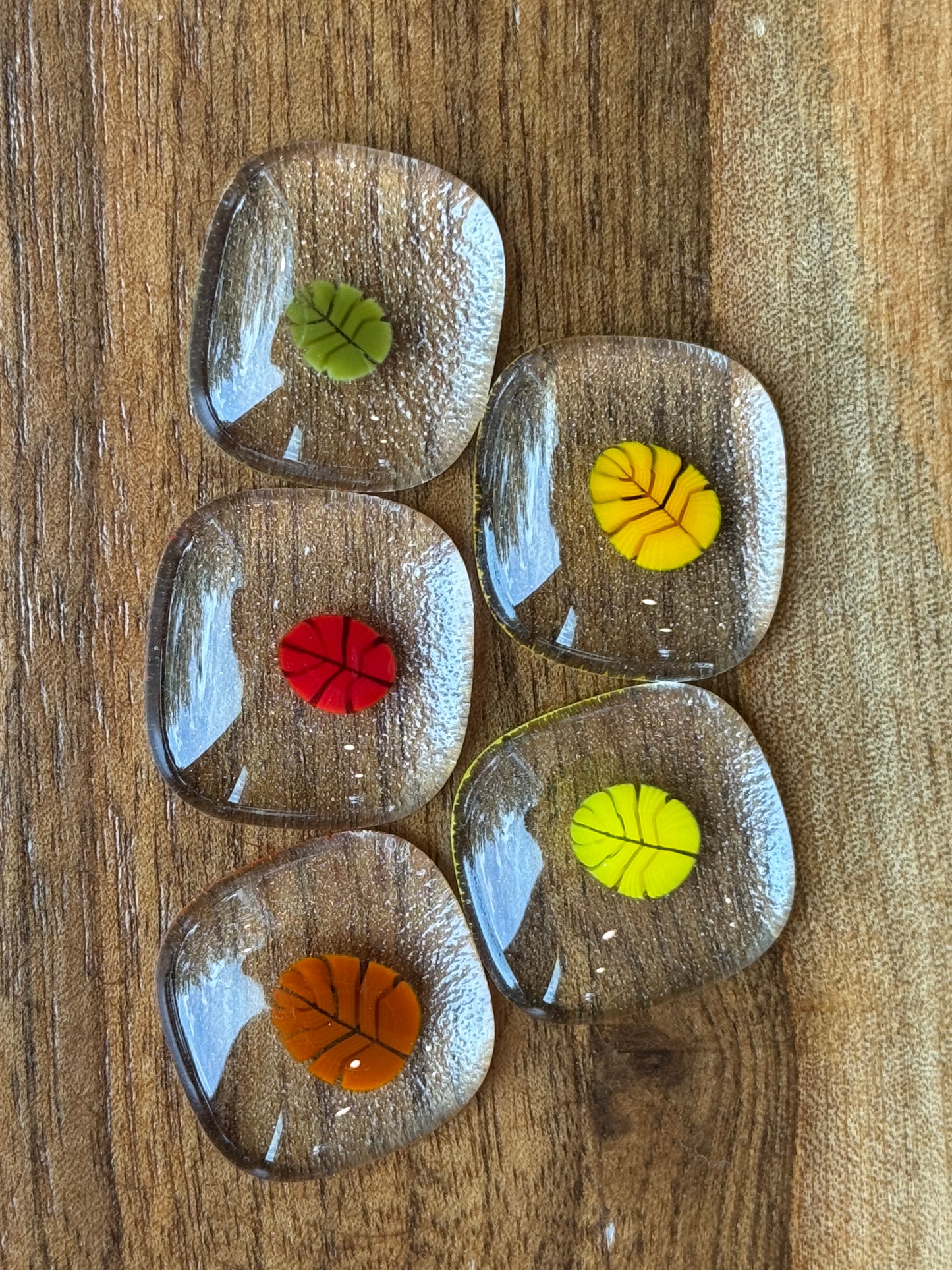 Opal Fall Leaf Mix • Mixed-sizes, 1.5+oz, COE 96 Murrini Millefiori