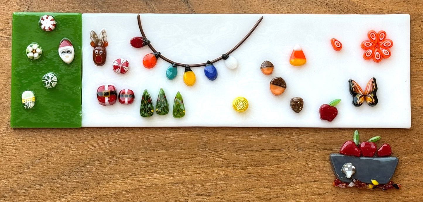 Santa Belly  1+oz, COE 96 Murrini Millefiori