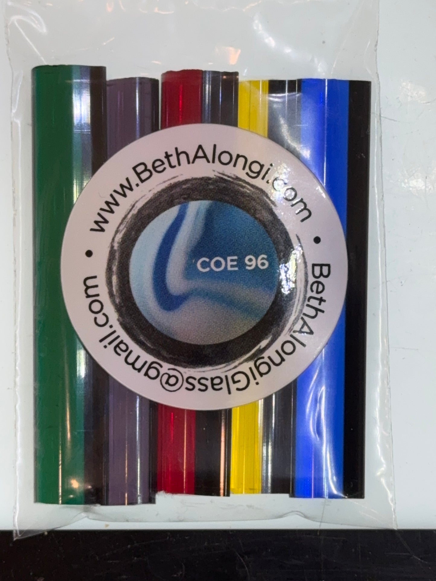 Transparent Christmas Bulb Mix (and single colors), COE 96 Murrini Millefiori