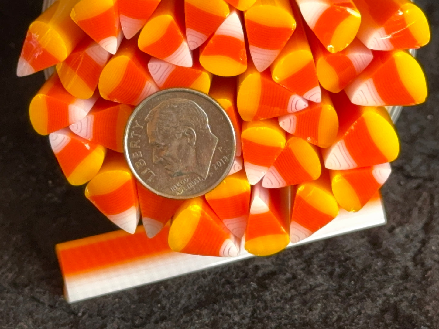 Candy Corn, 1.2oz, COE 96 Murrini
