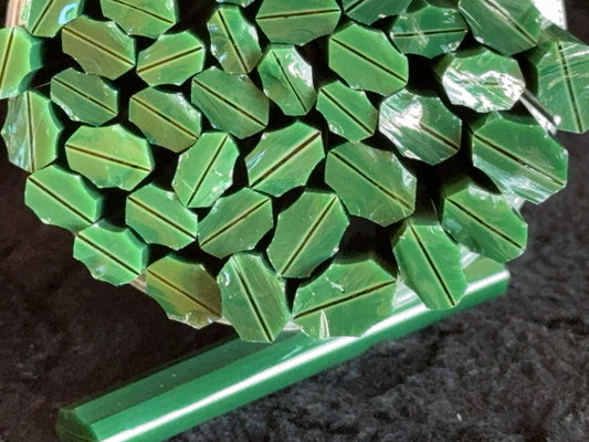 Dark Green Holly Leaves, 1oz, COE 96 Murrini Millefiori