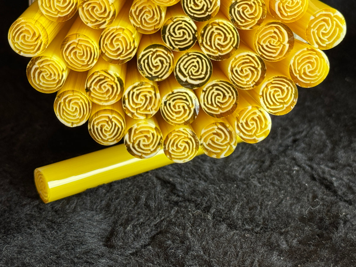 Yellow Roses, 1.10+oz, COE 96 Murrini Millefiori