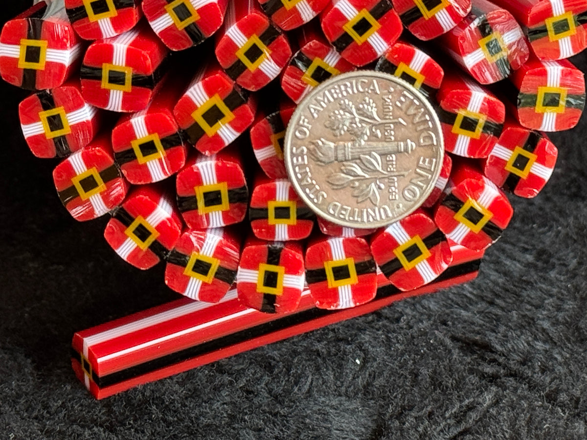 Santa Belly  1+oz, COE 96 Murrini Millefiori