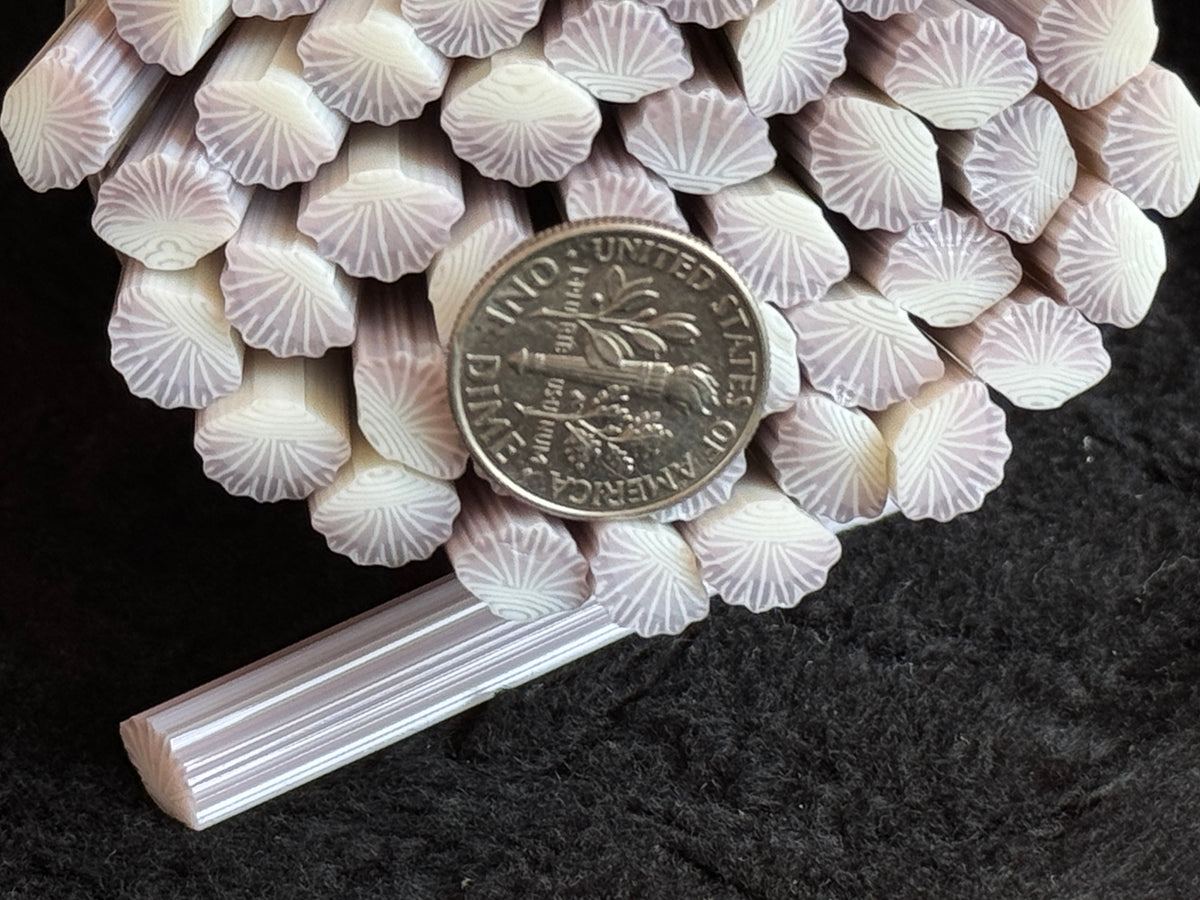 Lilac and Pink Sea Shell, 1oz, COE 96 Murrini