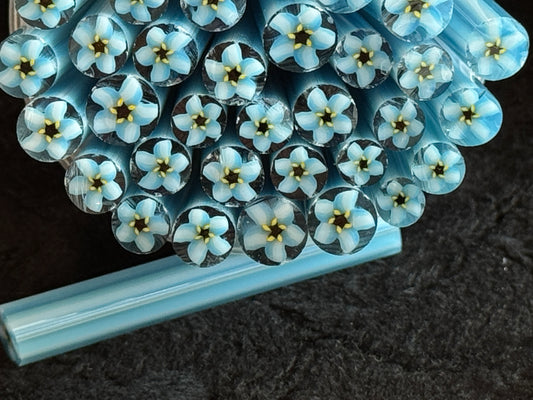 Baby Blues, 1oz, COE 96 Murrini Millefiori