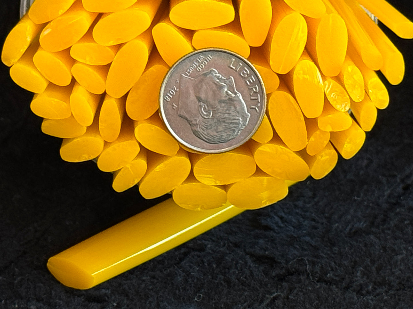 Sunflower Flat-End Daisy Petals, 1oz, COE 96 Murrini Millefiori