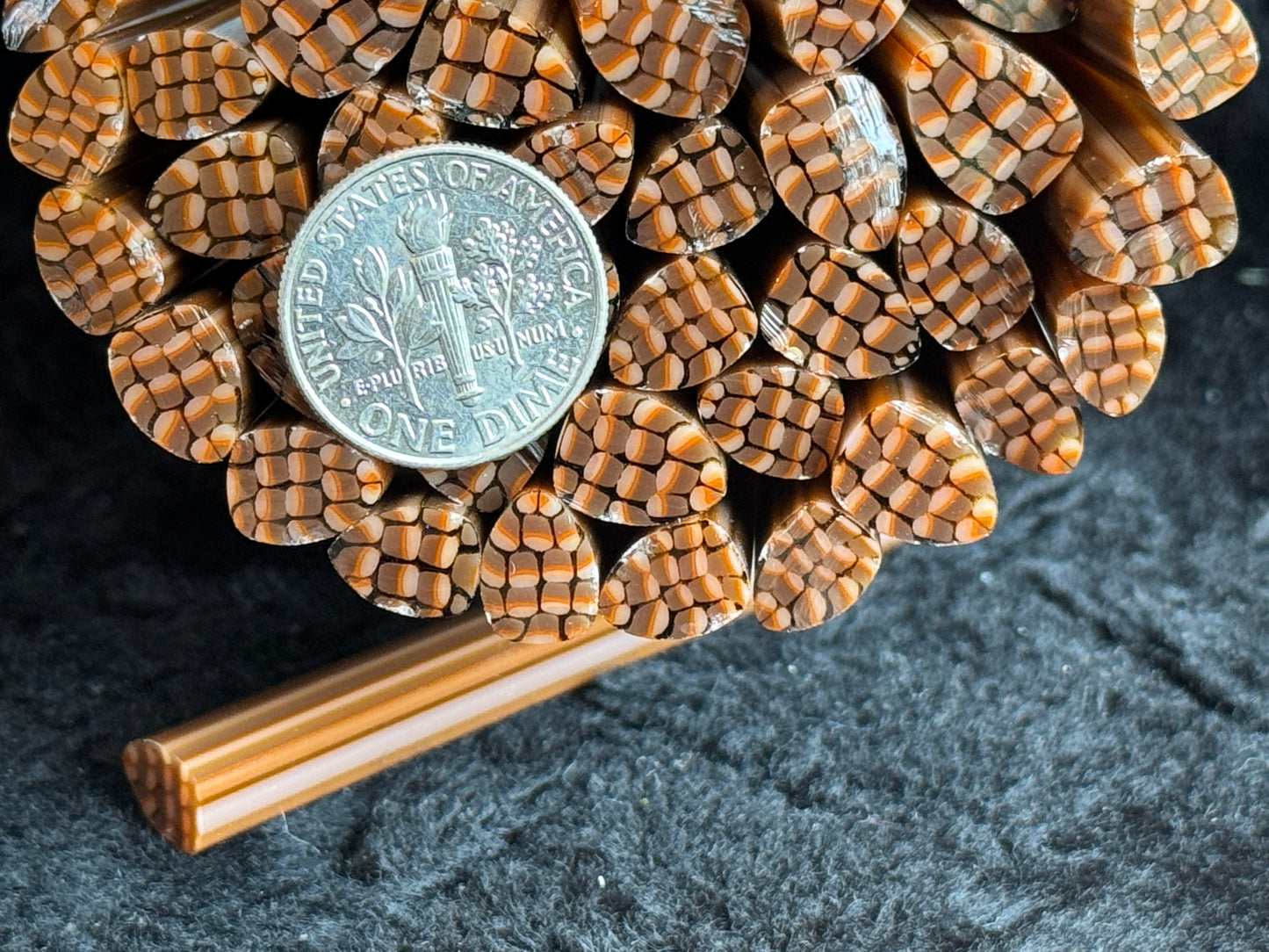 Pine Cones, 1oz, COE 96 Murrini Millefiori