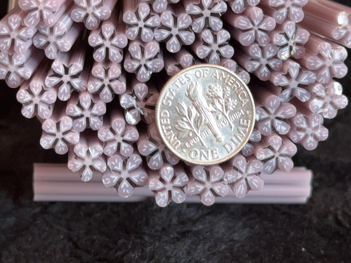 Lilac Wildflowers, 1oz, COE 96 Murrini Millefiori