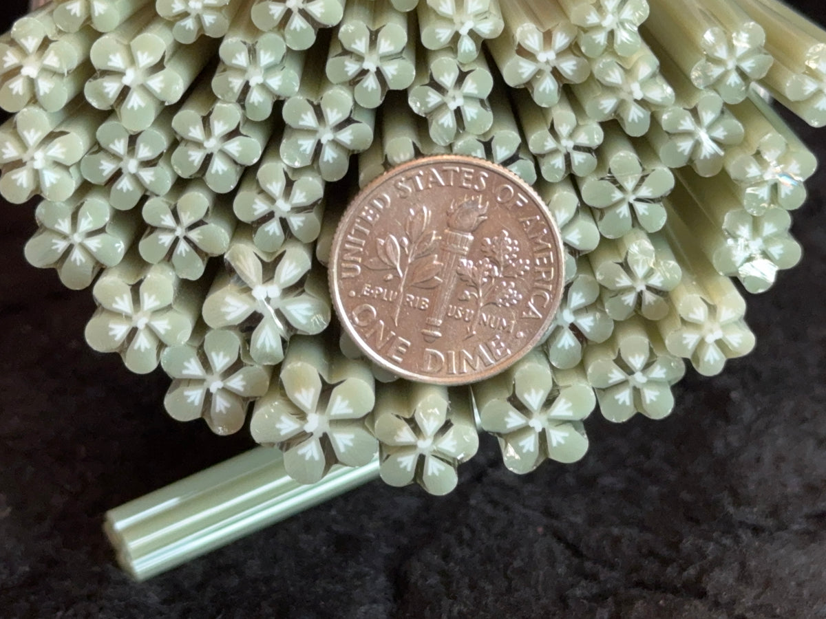 Celadon Wildflowers, 1oz, COE 96 Murrini Millefiori
