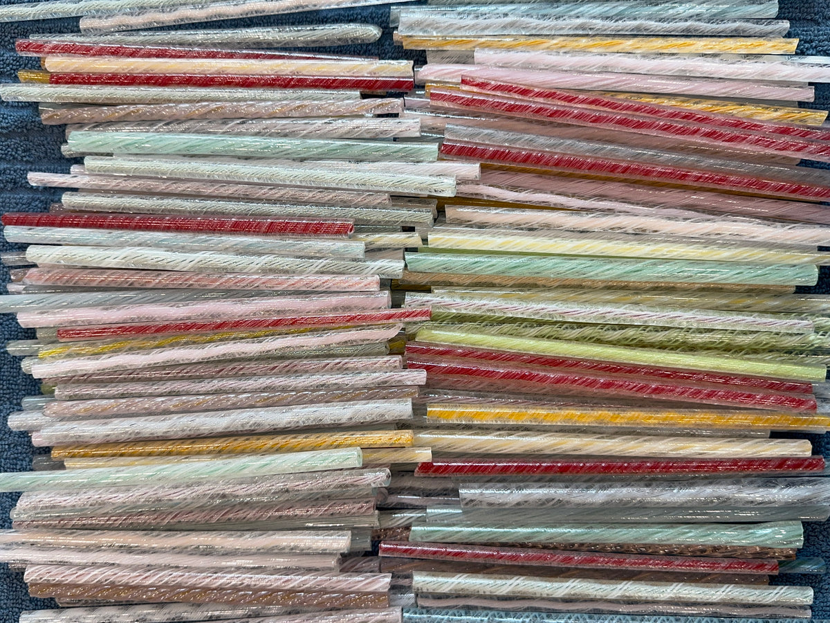 Mostly Transparent Twistie Bundle, 1/2 Pound, COE 96