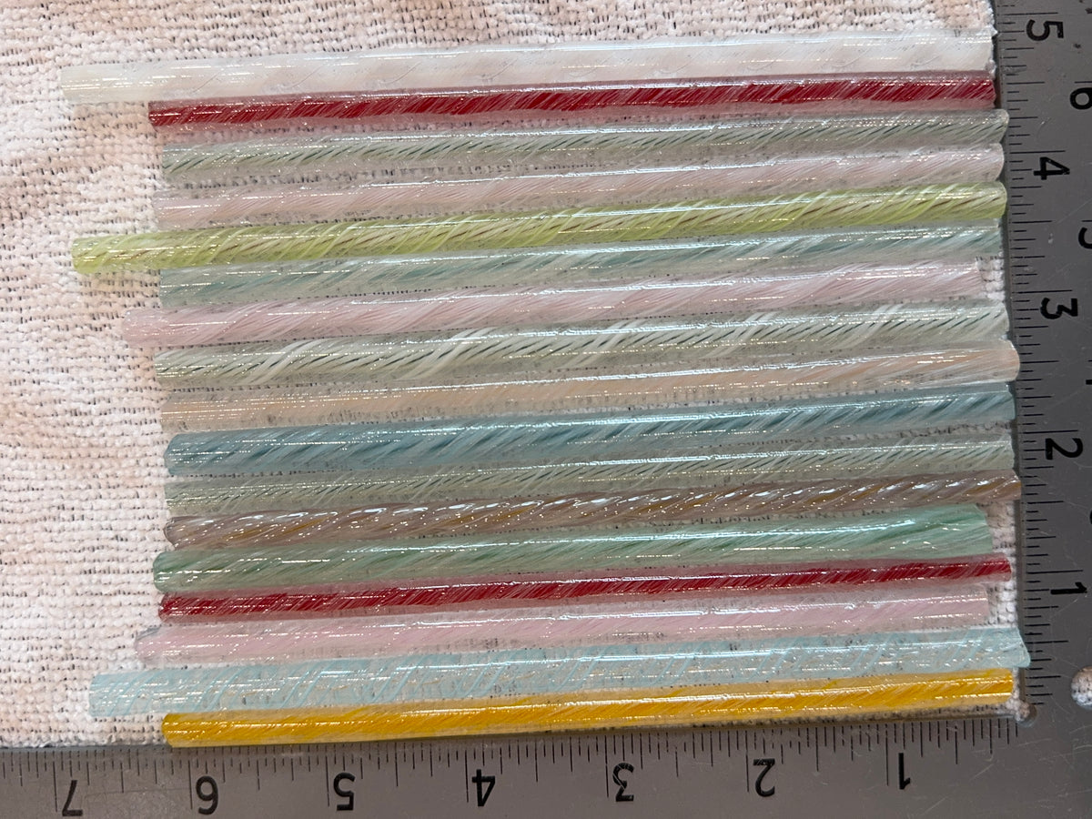 Mostly Transparent Twistie Bundle, 1/2 Pound, COE 96