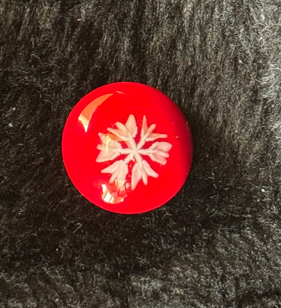 Multi-size Snowflakes (on smaller side), 1oz, COE 96 Murrini Millefiori