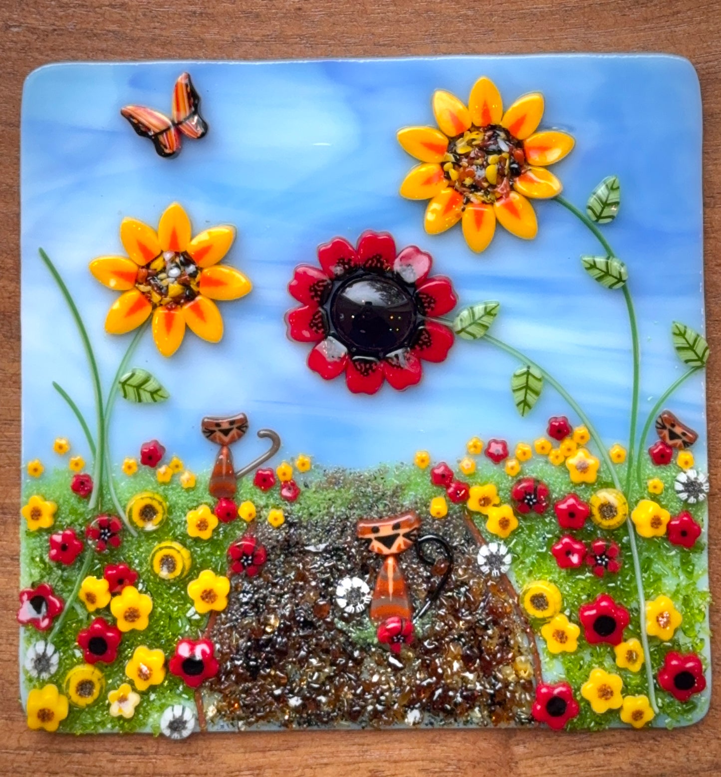 Sunflower Daisy, 1oz., COE 96 Murrini Millefiori
