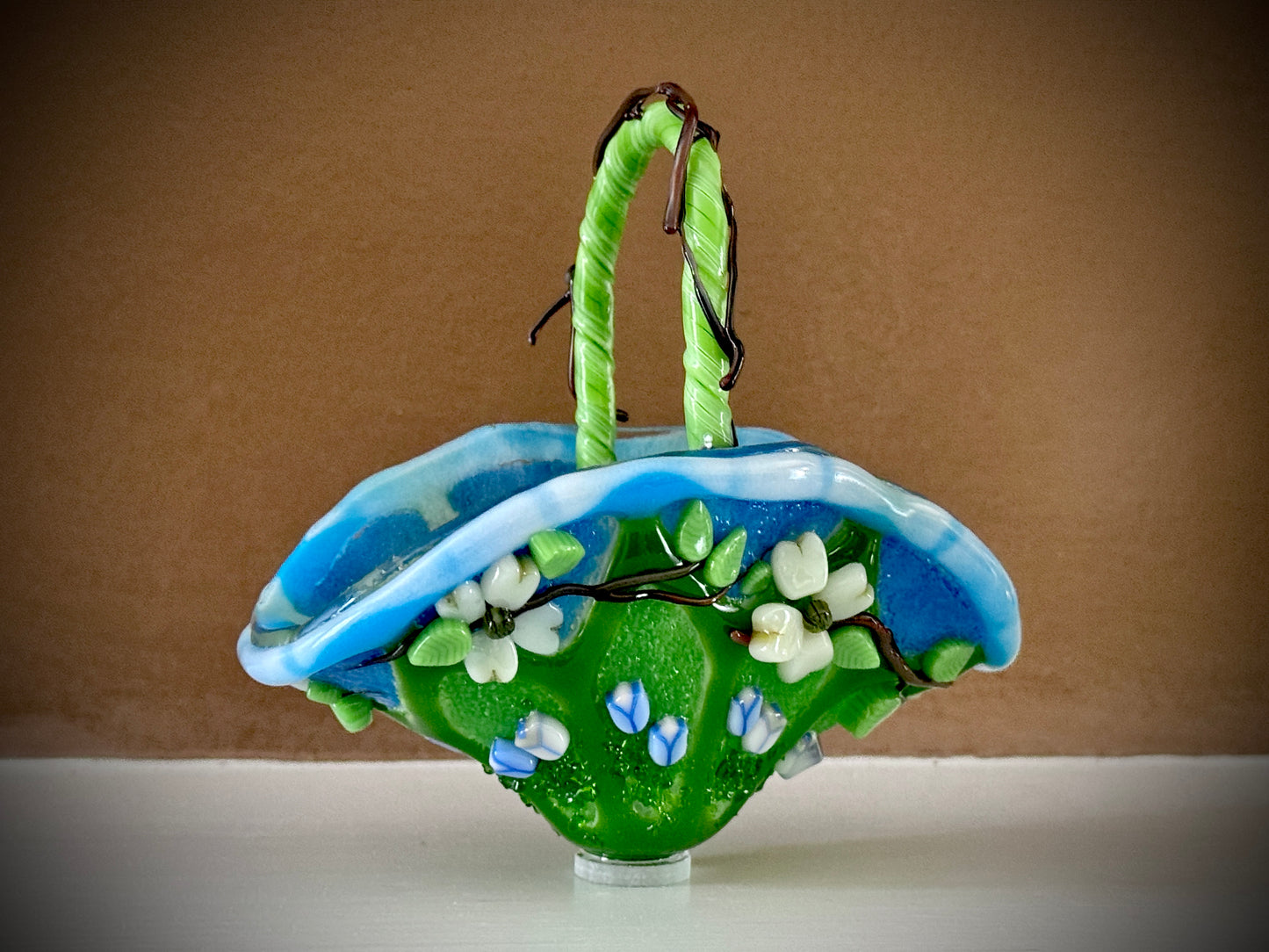 Blue Tulip DUO, 1.5oz, COE 96 Murrini Millefiori