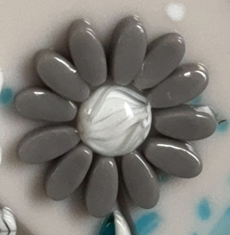 Grey Flat-End Petal, 1oz, COE 96 Murrini Millefiori