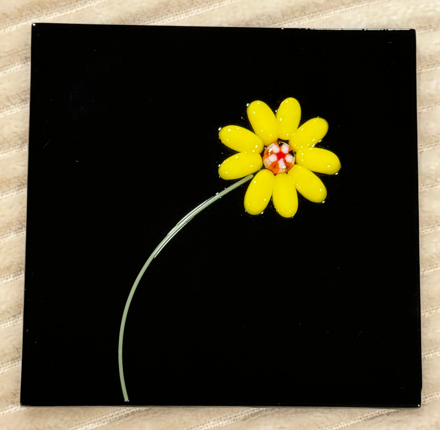 Multi-size Yellow Flat-End Daisy Petal, 1oz, COE 96 Murrini Millefiori